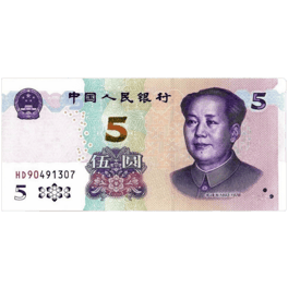 năm tệ five yuan