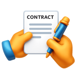 ký hợp đồng to sign contract