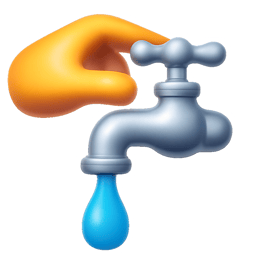 xả nước melepaskan air